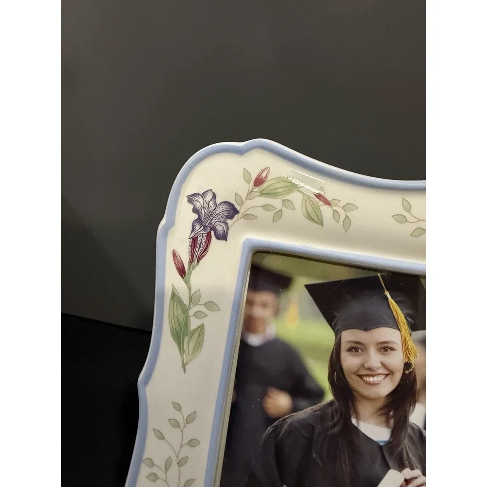 Lenox Butterfly Meadow Floral Photo Frame 5x7 Porcelain Open Box 9